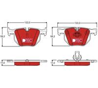 Plaquettes de frein GDB1727DTE TRW pour BMW 5 5 Touring 6 6 Décapotable