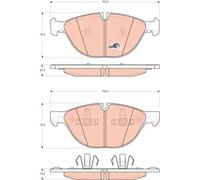 Plaquettes de frein GDB1728 TRW pour BMW X5 X6