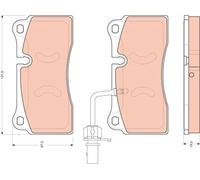 Plaquettes de frein GDB1731 TRW pour AUDI Q7 R8 R8 Spyder Q7 Van