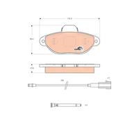 Plaquettes de frein GDB1745 TRW pour FIAT FORD