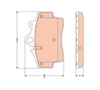 Plaquettes de frein GDB1756 TRW pour PORSCHE CAYMAN BOXSTER