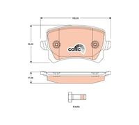 Plaquettes de frein GDB1763 TRW pour VW AUDI SEAT