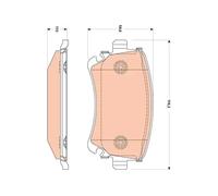 Plaquettes de frein GDB1769 TRW pour AUDI A4 B7 Avant A4 B7 A4 B7 Décapotable