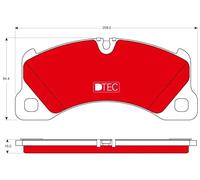 Plaquettes de frein GDB1774DTE TRW pour PORSCHE VW