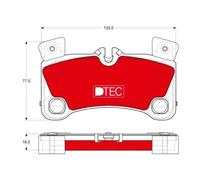 Plaquettes de frein GDB1775DTE TRW pour AUDI VW PORSCHE