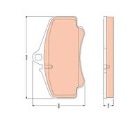 Plaquettes de frein GDB1777 TRW pour PORSCHE 911