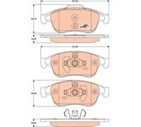 Plaquettes de frein GDB1789 TRW pour RENAULT DACIA NISSAN