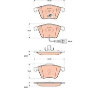 Plaquettes de frein GDB1809 TRW pour VW AUDI SEAT