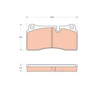 Jeu de plaquettes de frein TRW GDB1816, arrière