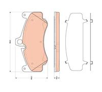 Plaquettes de frein GDB1817 TRW pour PORSCHE 911 911 Décapotable