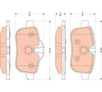 TRW Jeu de plaquettes de frein GDB1827 arrière pour BMW Z4