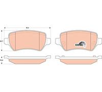 Plaquettes de frein GDB1831 TRW pour OPEL ZAFIRA B Camionnette/Monospace