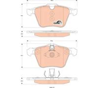Plaquettes de frein GDB1835 TRW pour JAGUAR XF I XK II Coupé F-TYPE Coupé XJ