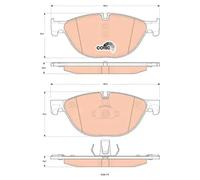 Plaquettes de frein GDB1838 TRW pour BMW 6 Décapotable 5 Touring 7 5 6 Coupé