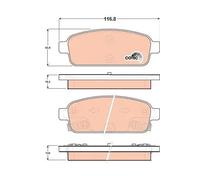 TRW Plaquettes de frein GDB1844 – Kit de 4 pour OPEL CHEVROLET VAUXHALL