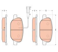 Plaquettes de frein GDB1851 TRW pour ALFA ROMEO GIULIETTA