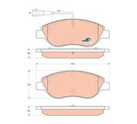 Plaquettes de frein GDB1855 TRW pour ALFA ROMEO LANCIA FIAT