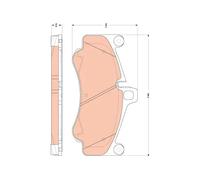 Plaquettes de frein GDB1863 TRW pour PORSCHE 911 911 Décapotable