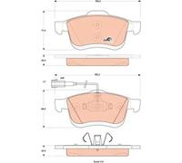 Plaquettes de frein GDB1865 TRW pour LANCIA OPEL FIAT