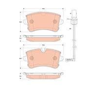 Plaquettes de frein GDB1866 TRW pour AUDI A7 Sportback A8 D4 A6 C7 A6 Allroad C7