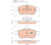 Plaquettes de frein GDB1873 TRW pour ALFA ROMEO GIULIETTA