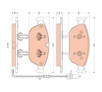 Plaquettes de frein GDB1883 TRW pour AUDI A8 D4 A6 Allroad C7 A6 C7 A7 Sportback