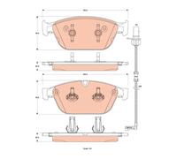 Plaquettes de frein GDB1884 TRW pour AUDI A8 D4 Q5 Van Q5