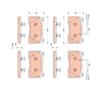 Plaquettes de frein GDB1888 TRW pour ALFA ROMEO GIULIETTA