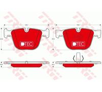 Plaquettes de frein GDB1892DTE TRW pour BMW X5 X6