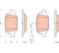 TRW Jeu de plaquettes de frein GDB1894 – arrière