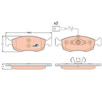Plaquettes de frein GDB1900 TRW pour FIAT 500 C PUNTO EVO GRANDE PUNTO 500 PUNTO