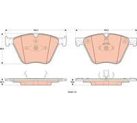 Plaquettes de frein GDB1915 TRW pour BMW 7 5 Gran Turismo