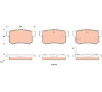Plaquettes de frein GDB1923 TRW pour FIAT SEDICI