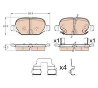 Plaquettes de frein GDB1950 TRW pour FIAT PANDA PANDA VAN