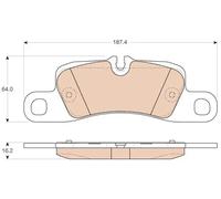 Jeu de plaquettes de frein TRW GDB1962, arrière