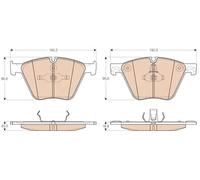 Plaquettes de frein GDB1964 TRW pour BMW X5 X6