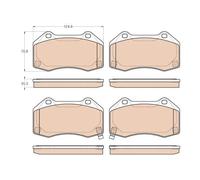 Plaquettes de frein GDB1979 TRW pour OPEL CORSA D CORSA E
