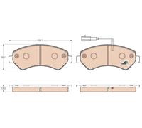 Plaquettes de frein GDB1982 TRW pour FIAT PEUGEOT CITROËN OPEL