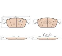 TRW GDB2009 Plaquettes de Frein Kit de 4 pour Ford Escape II (DM2) 2012 - Essieu Avant et Autres Véhicules