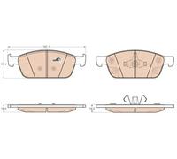 Plaquettes de frein GDB2009 TRW pour FORD FOCUS III TRANSIT CONNECT Monospace
