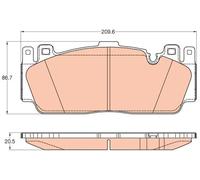 Plaquettes de frein GDB2020 TRW pour BMW 6 Décapotable 5 6 Coupé 2 Coupé