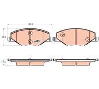 Plaquettes de frein GDB2027 TRW pour SKODA VW