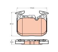 Plaquettes de frein GDB2031 TRW pour BMW 1 3 3 Touring 2 Coupé 4 Décapotable
