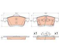 TRW Jeu de plaquettes de frein GDB2060 – Avant pour FIAT 500L (Set de 4)