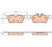 Plaquettes de frein GDB2063 TRW pour BMW MINI
