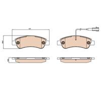 Plaquettes de frein GDB2068 TRW pour FIAT PEUGEOT CITROËN OPEL