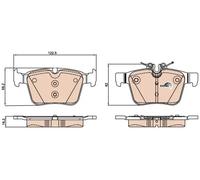 Plaquettes de frein GDB2071 TRW pour MERCEDES-BENZ CLASSE C T-Model CLASSE C