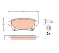 Plaquettes de frein GDB2082 TRW pour RENAULT GRAND SCÉNIC III SCÉNIC III CLIO V