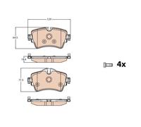 Plaquettes de frein GDB2087 TRW pour BMW MINI