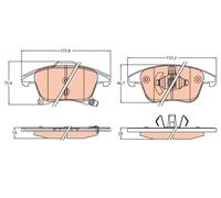 Plaquettes de frein GDB2092 TRW pour FORD MONDEO V Turnier S-MAX GALAXY III